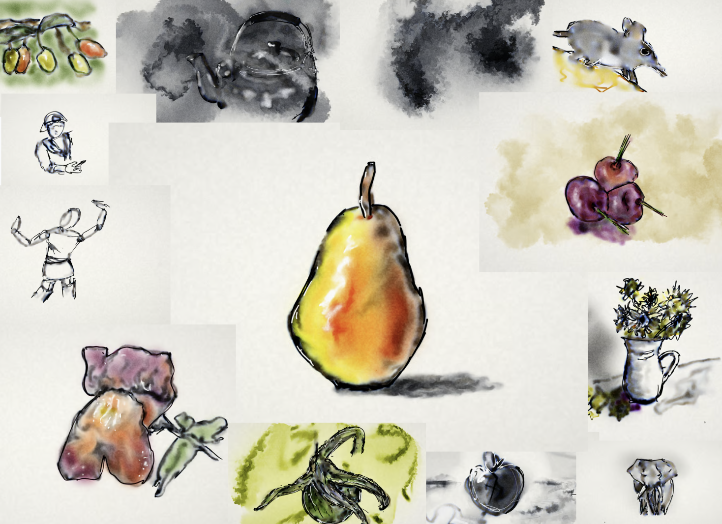 Some test drawings from the first ~day of working on this app :)